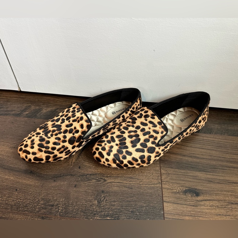 Birdies The Starling Cheetah Calf Hair Slip-on Size 8